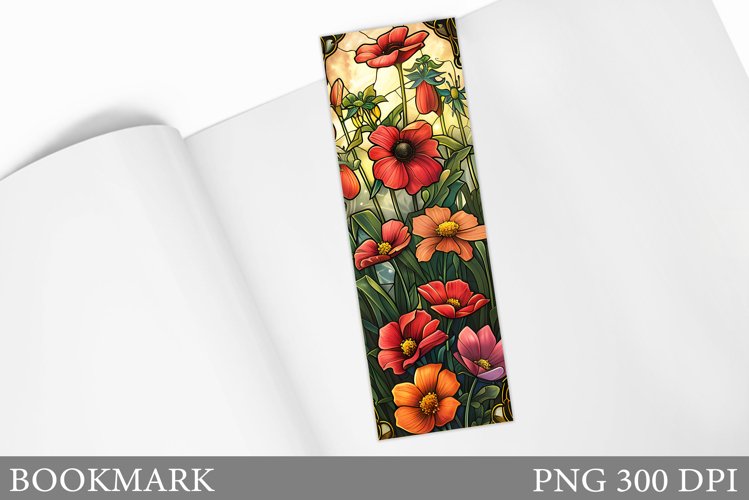 Floral Bookmark Design. Flowers Bookmark Sublimation
