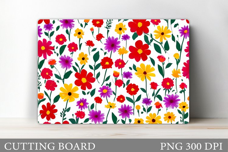 Flowers Cutting Board. Floral Cutting Board Design example image 1