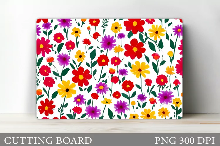 Flowers Cutting Board. Floral Cutting Board Design