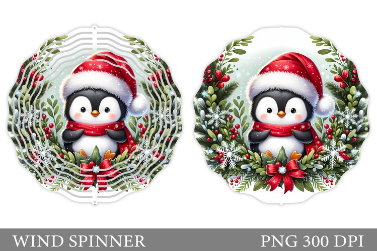 Christmas Penguin Wind Spinner. Christmas Wind Spinner