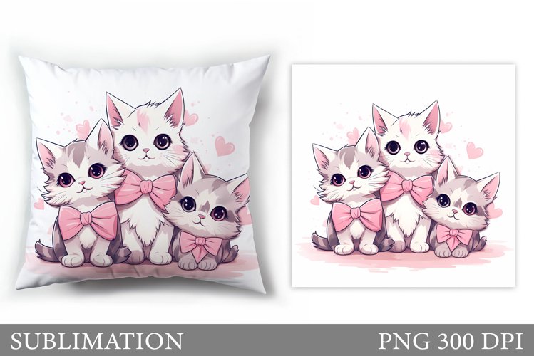 Cute Cat Sublimation. Cute Cat Pillow Sublimation