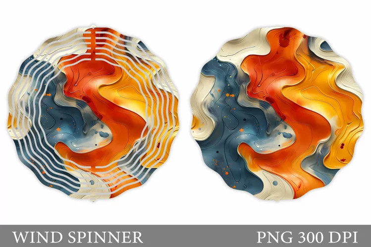 Abstraction Wind Spinner Design. Colorful Wind Spinner
