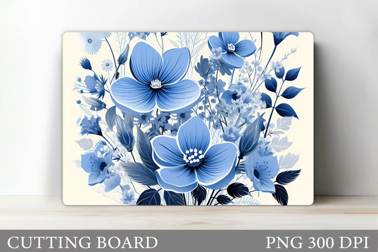 Flowers Cutting Board Sublimation. Wildflowers Cutting Board