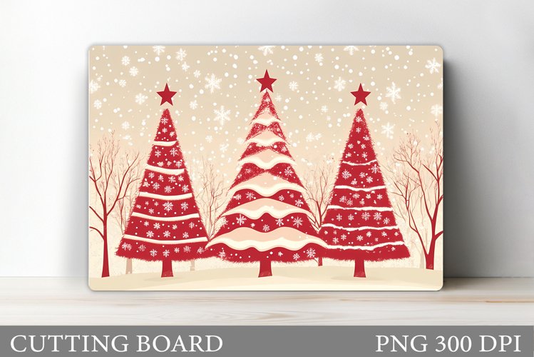 Christmas Tree Cutting Board Design. Kitchen Cutting Board example image 1