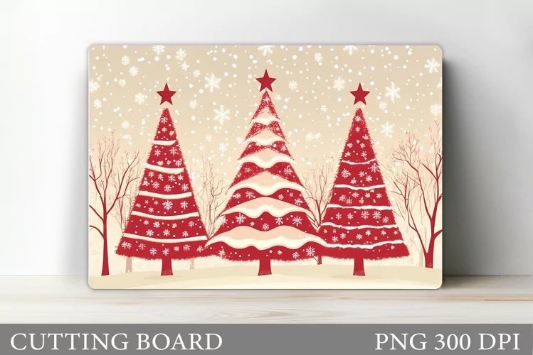 Christmas Tree Cutting Board Design. Kitchen Cutting Board