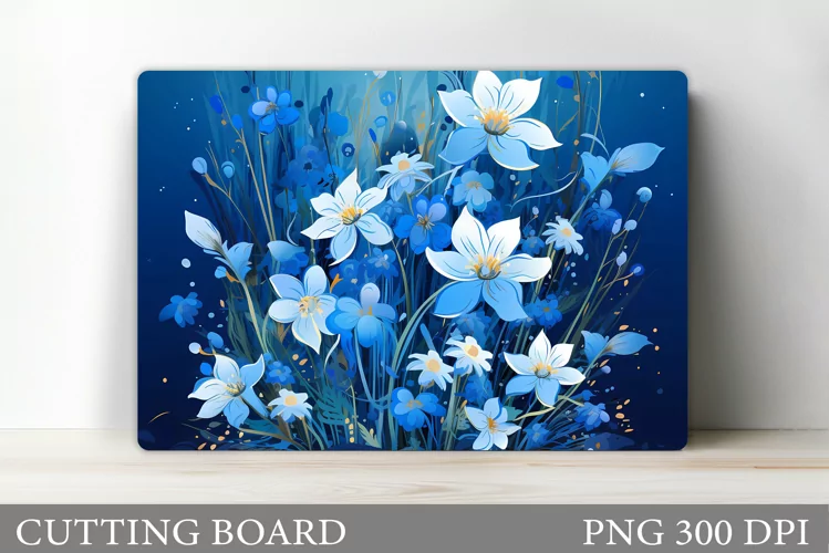 Flowers Cutting Board. Kitchen Cutting Board Sublimation