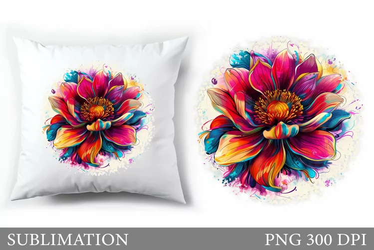 Flowers Pillow Sublimation. Summer Sublimation