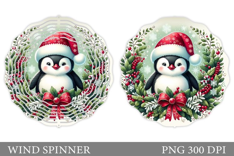 Christmas Penguin Wind Spinner. Christmas Wind Spinner example image 1