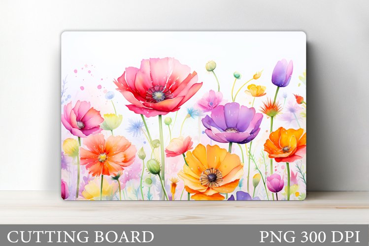 Flowers Cutting Board. Wildflowers Cutting Board Design example image 1