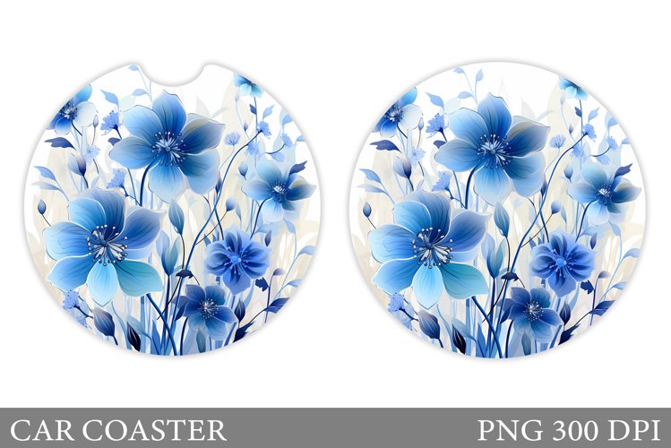 Flowers Car Coaster Design. Flowers Car Coaster Sublimation