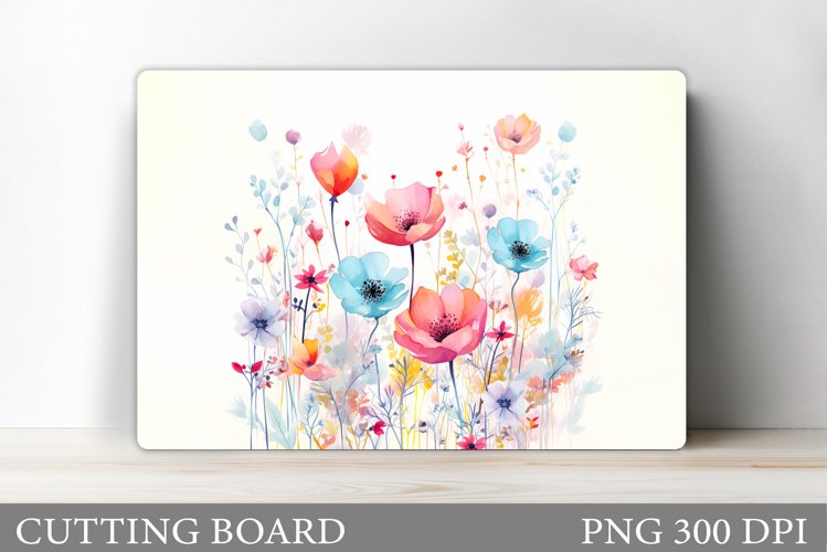 Flowers Cutting Board. Wildflowers Cutting Board Design example image 1