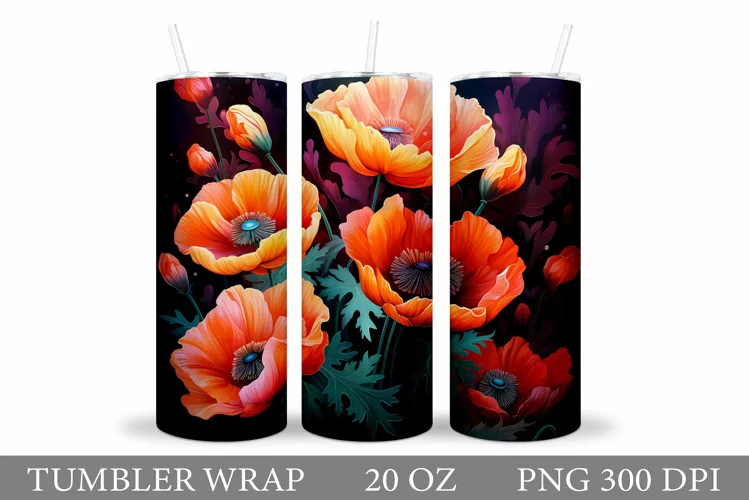 Flowers Tumbler Design. Flowers Tumbler Sublimation