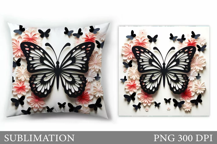 Butterflies Pillow Sublimation. Butterfly Sublimation