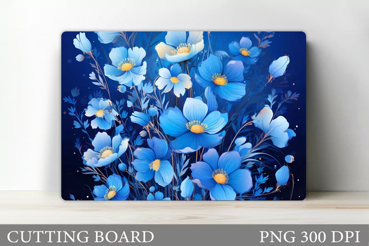 Flowers Cutting Board Design. Flowers Sublimation