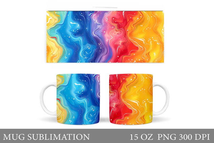 Abstraction Mug Design. Abstract Mug Wrap Sublimation