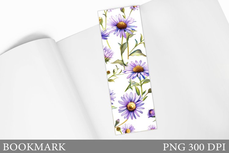 Floral Bookmark Design. Flowers Bookmark Sublimation example image 1