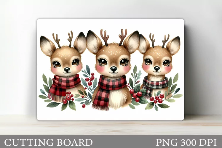 Christmas Deer Cutting Board. Christmas Cutting Board Design