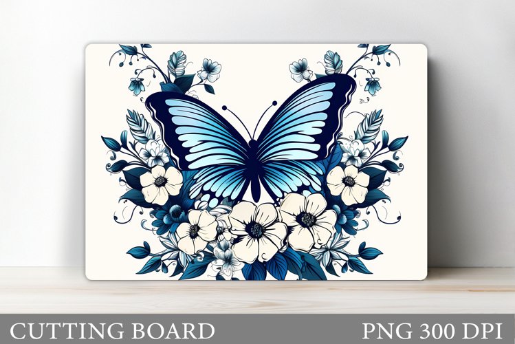 Butterfly Cutting Board. Flower Cutting Board Sublimation example image 1