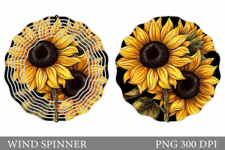 Sunflowers Wind Spinner. Flowers Wind Spinner Design