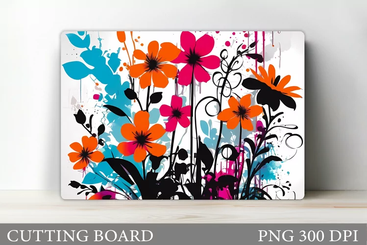 Flowers Cutting Board Design. Flowers Kitchen Cutting Board