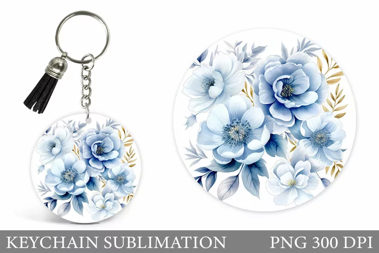 Flowers Keychain Sublimation. Flowers Keychain Design