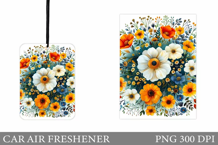 Wildflowers Car Air Freshener. Flowers Car Air Freshener