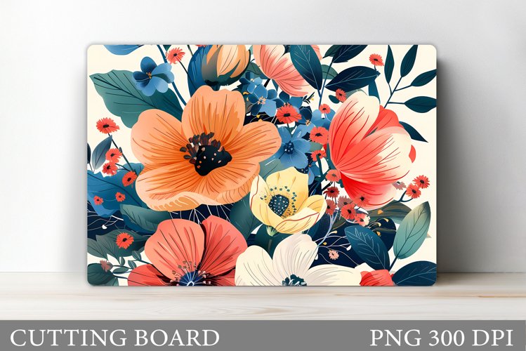 Flowers Cutting Board Design. Flowers Kitchen Cutting Board example image 1