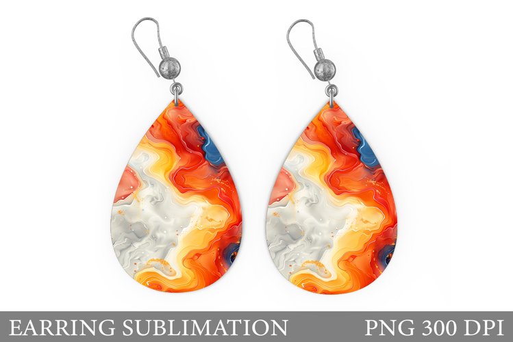 Abstract Teardrop Earring. Abstract Earring Sublimation