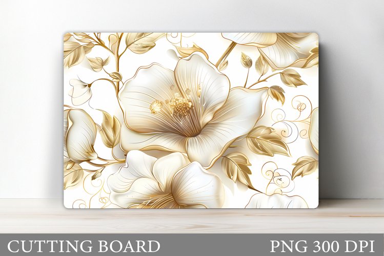 Flowers Cutting Board Design. Flowers Kitchen Cutting Board example image 1