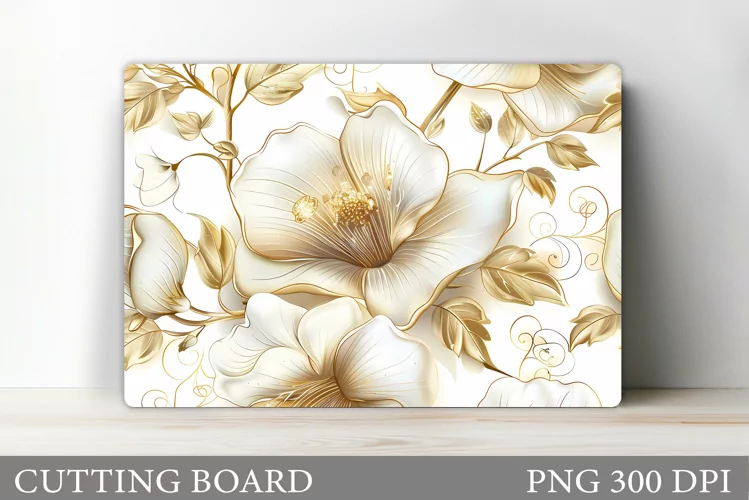 Flowers Cutting Board Design. Flowers Kitchen Cutting Board
