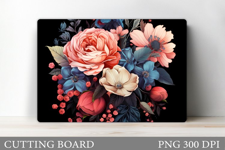 Flowers Cutting Board. Floral Cutting Board Design example image 1