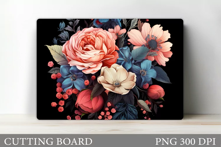Flowers Cutting Board. Floral Cutting Board Design