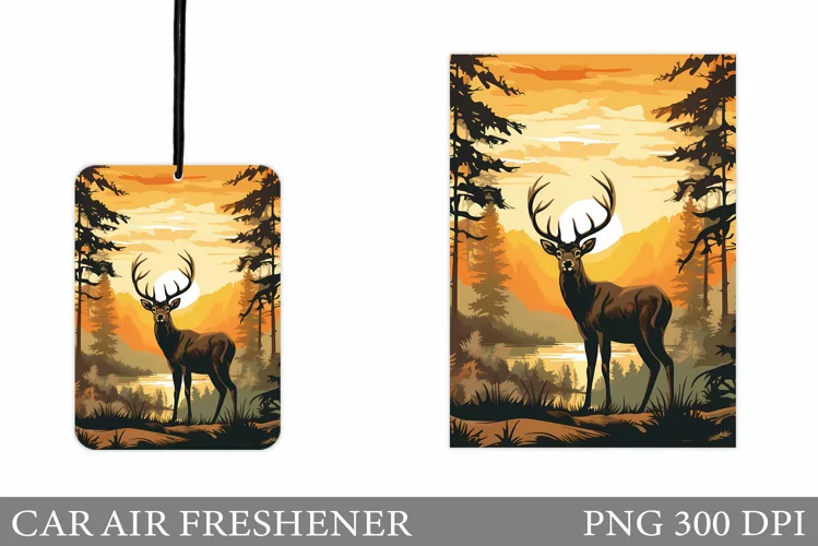 Deer Car Air Freshener. Deer Sublimation