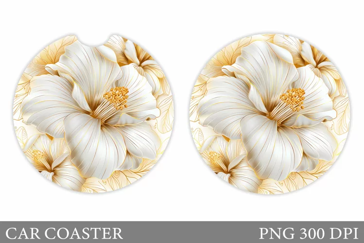 Flowers Car Coaster Design. Flowers Car Coaster Sublimation