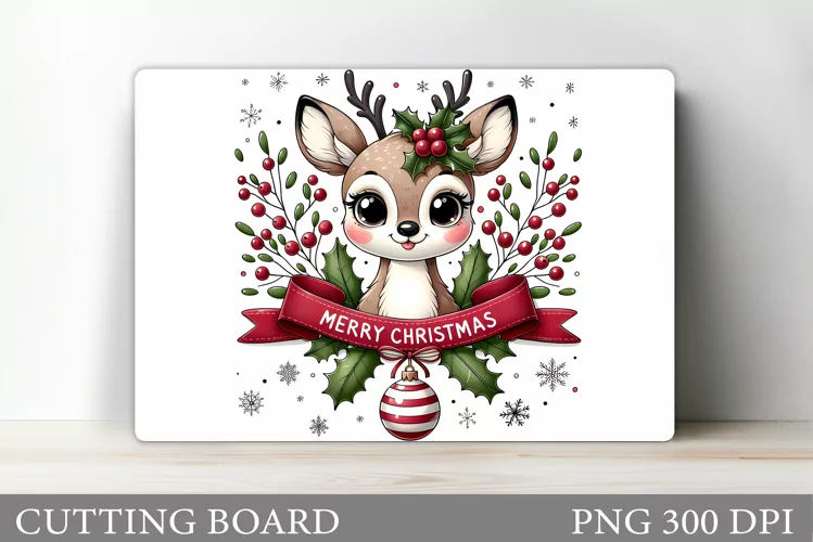 Christmas Deer Cutting Board. Christmas Cutting Board Design