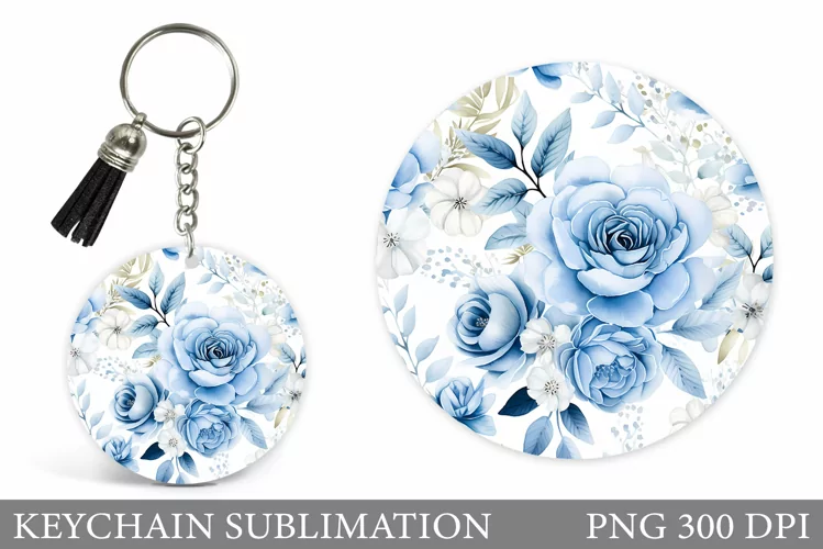 Flowers Keychain Sublimation. Flowers Keychain Design