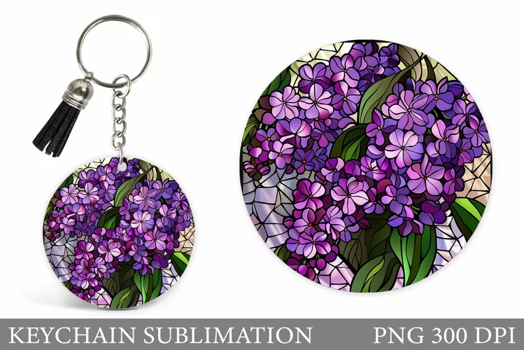Wildflowers Keychain Design. Floral Keychain Sublimation