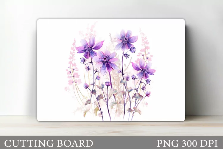 Flowers Cutting Board. Wildflowers Cutting Board Design