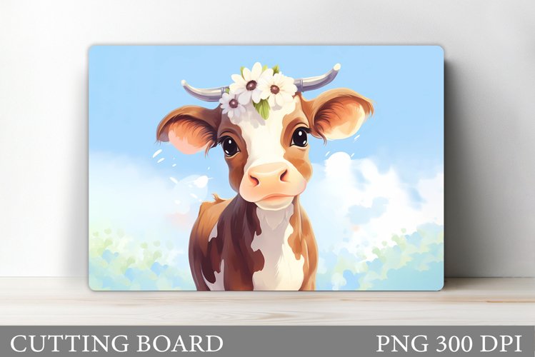 Cute Cow Cutting Board Design. Cutting Board Sublimation