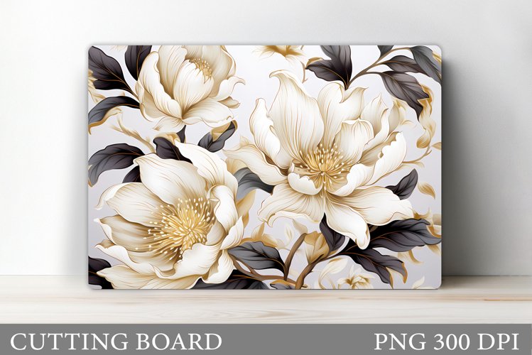 Flowers Cutting Board Design. Flowers Kitchen Cutting Board example image 1