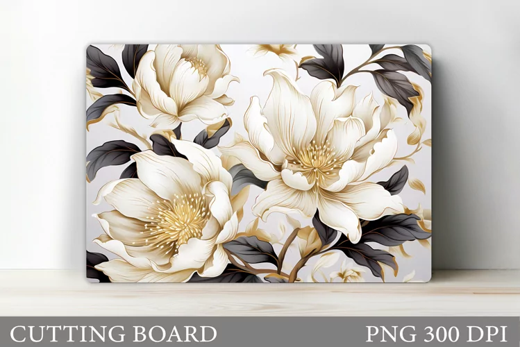 Flowers Cutting Board Design. Flowers Kitchen Cutting Board