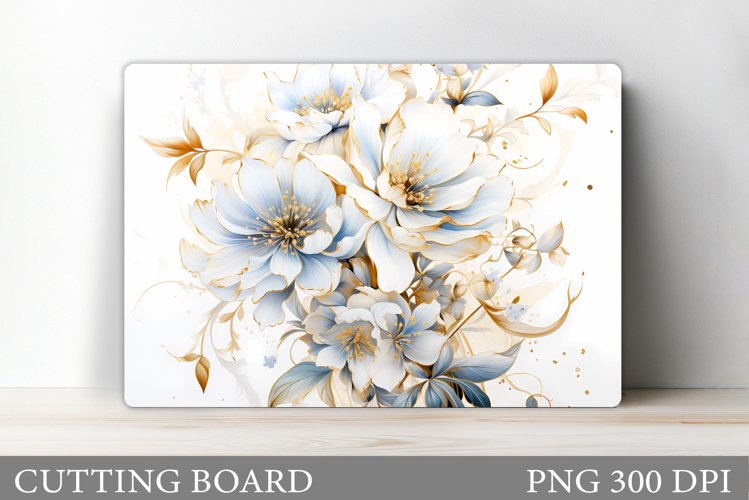 Flowers Cutting Board. Kitchen Cutting Board Sublimation example image 1