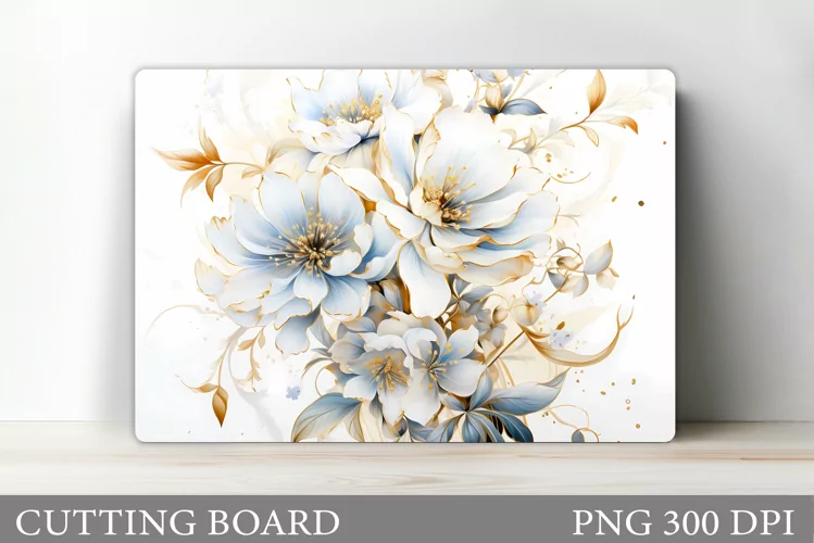 Flowers Cutting Board. Kitchen Cutting Board Sublimation