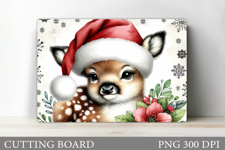 Christmas Deer Cutting Board. Christmas Cutting Board Design