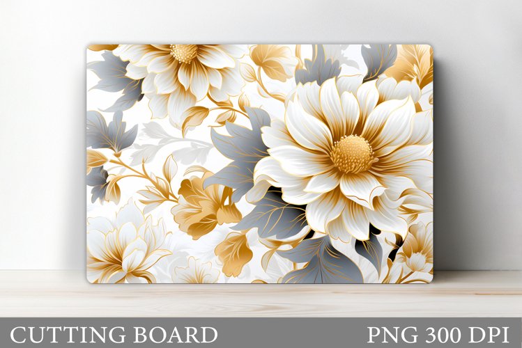 Flowers Cutting Board. Kitchen Cutting Board Sublimation example image 1
