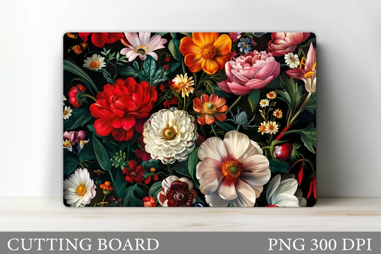 Flowers Cutting Board Design. Flowers Kitchen Cutting Board