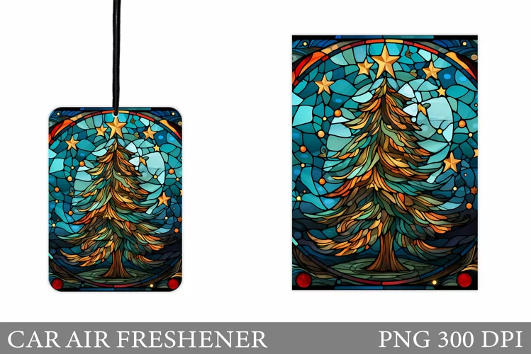 Christmas Tree Car Air Freshener. Christmas Tree Sublimation