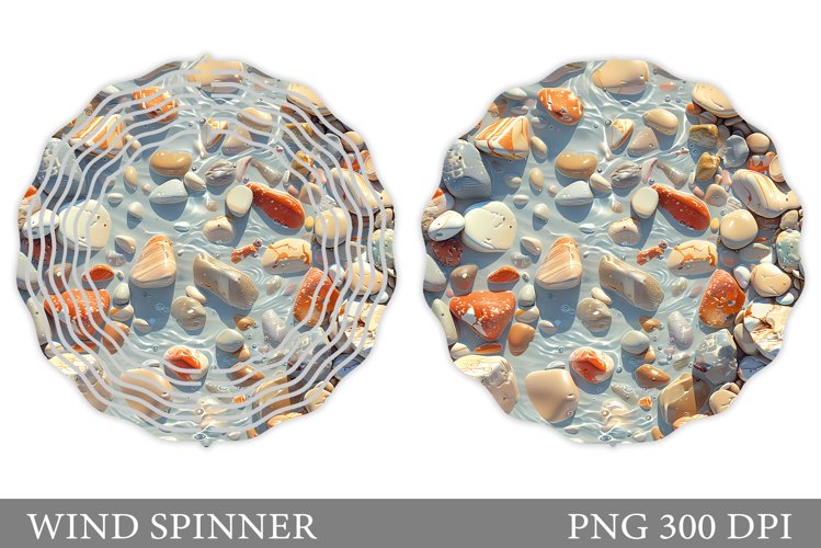 3D Stones Wind Spinner. Stones Sublimation example image 1