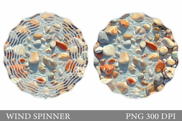 3D Stones Wind Spinner. Stones Sublimation