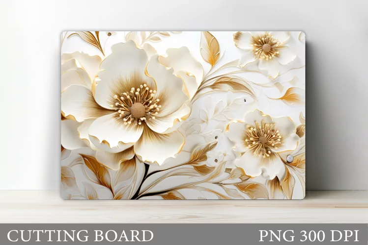 Flowers Cutting Board Design. Flowers Sublimation
